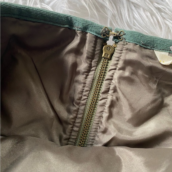 Fossil skirt womens small geometric Frida Heavily Embroidered Diamonds Squares - Picture 7 of 9